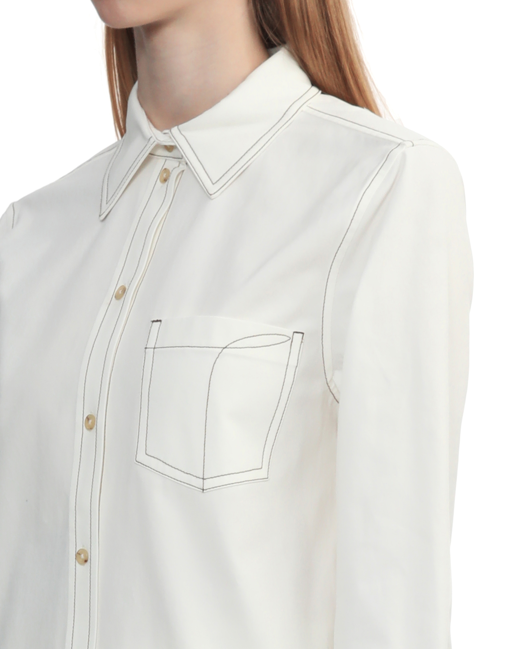 TOTEME Contrast stitch shirt