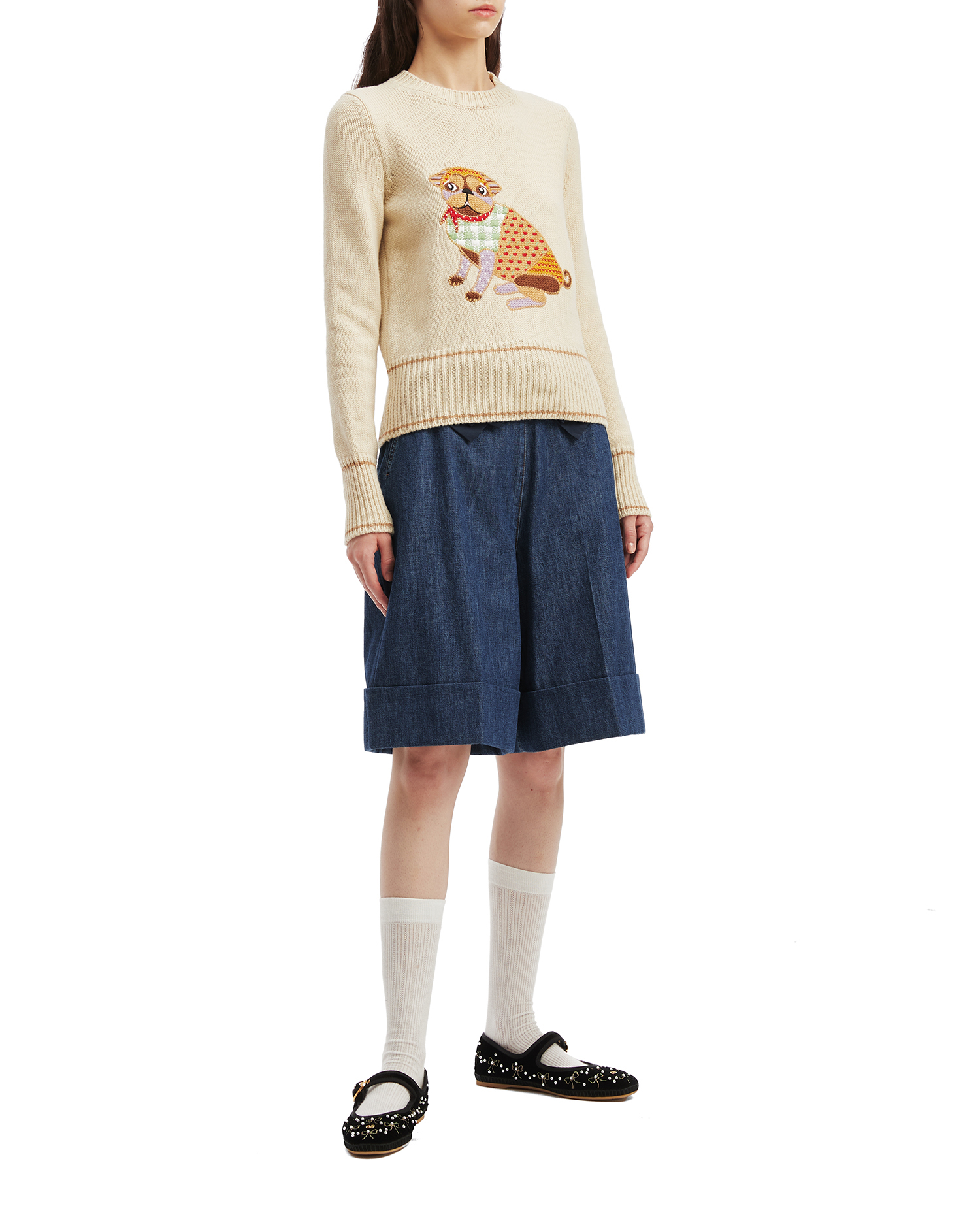 VALENTINO Shorts con lazo delantero