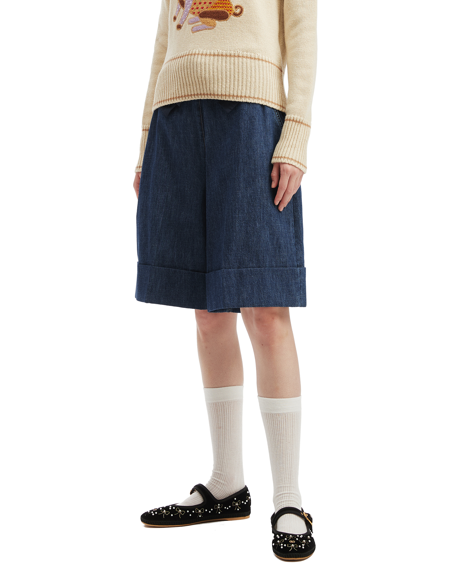 VALENTINO Shorts con lazo delantero