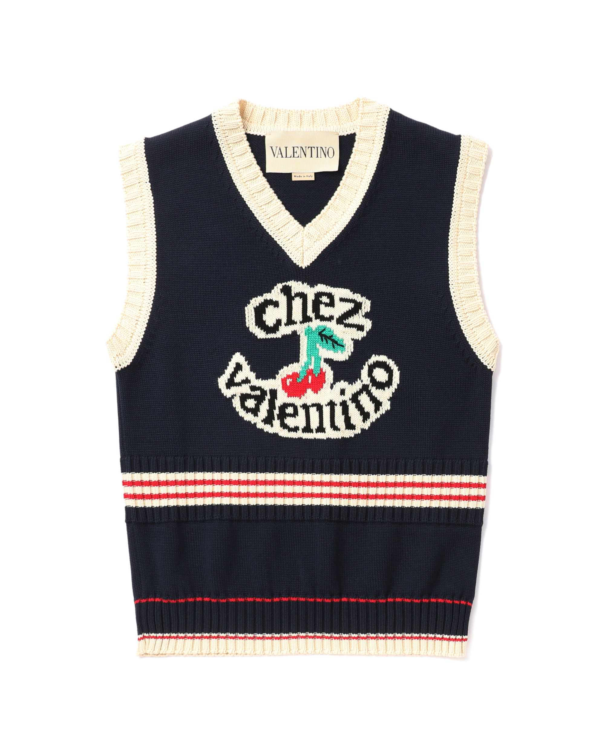 Chaleco de punto con cuello en V de VALENTINO