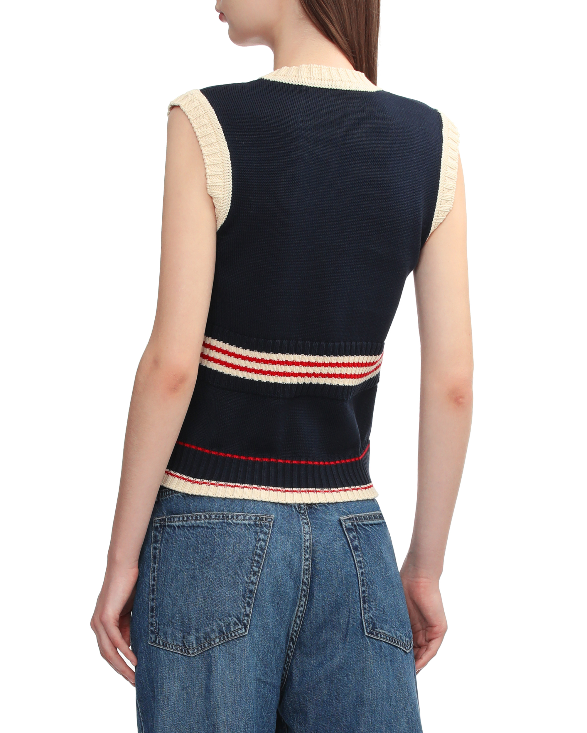 Chaleco de punto con cuello en V de VALENTINO