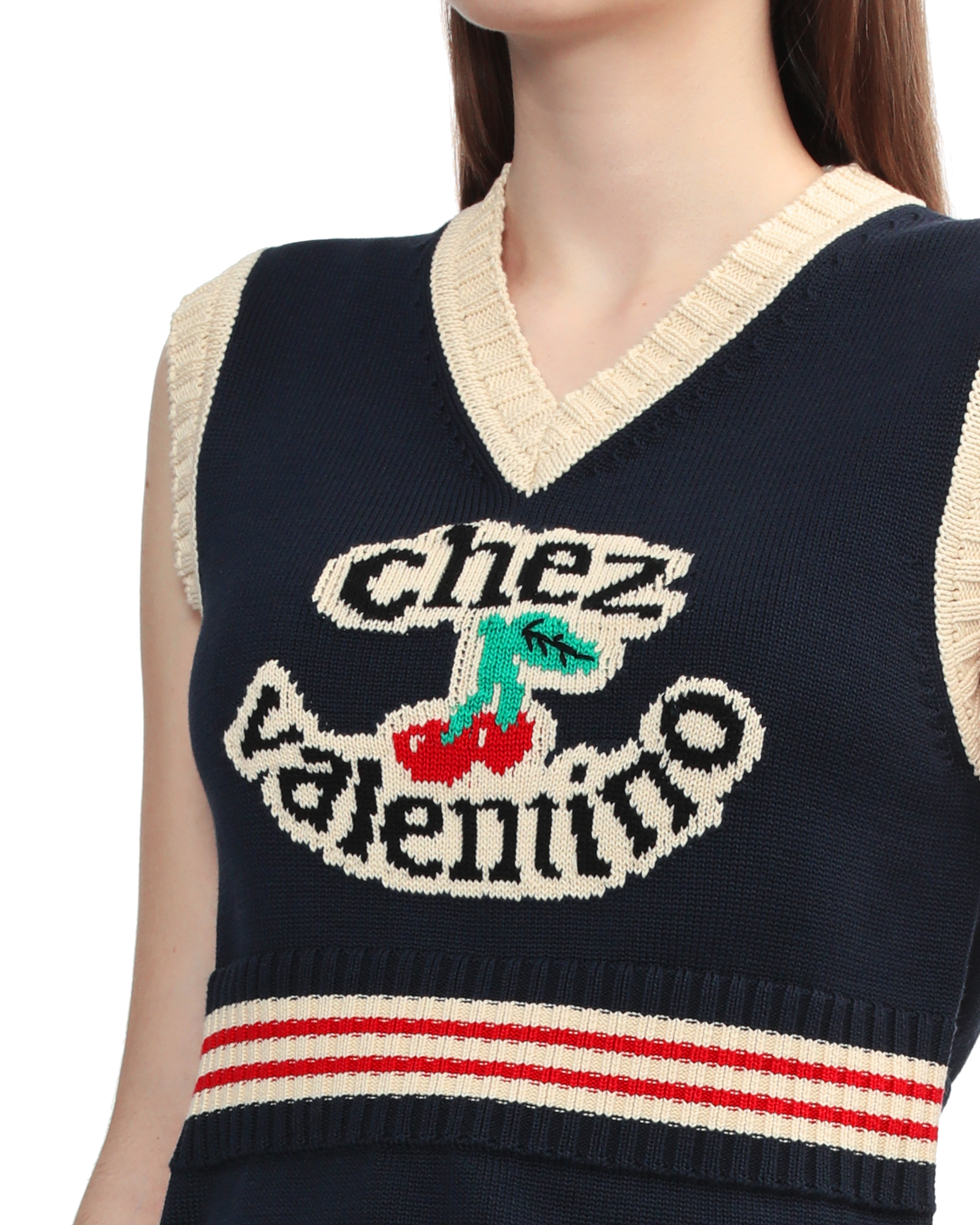 Chaleco de punto con cuello en V de VALENTINO