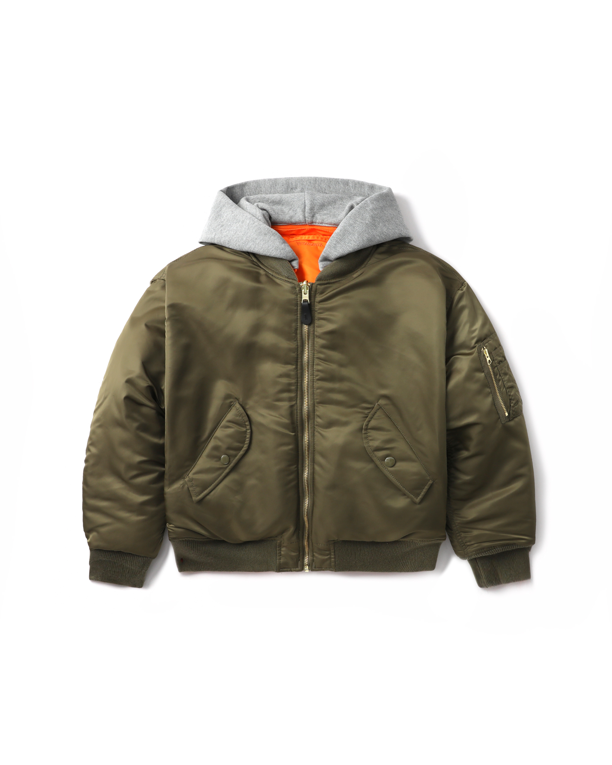 Chaqueta reversible con capucha para niños VETEMENTS