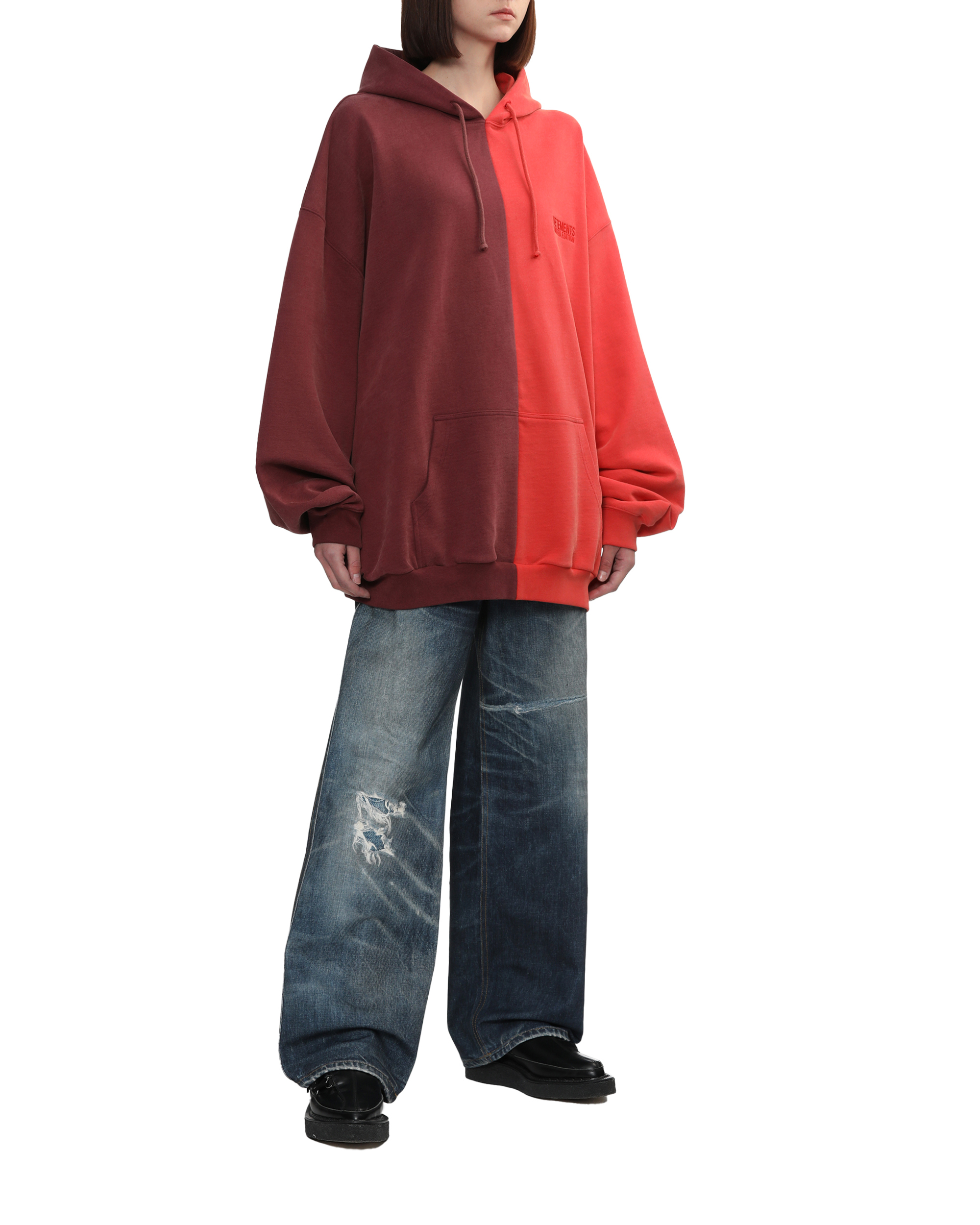 Sudadera con capucha y logotipo bicolor de VETEMENTS