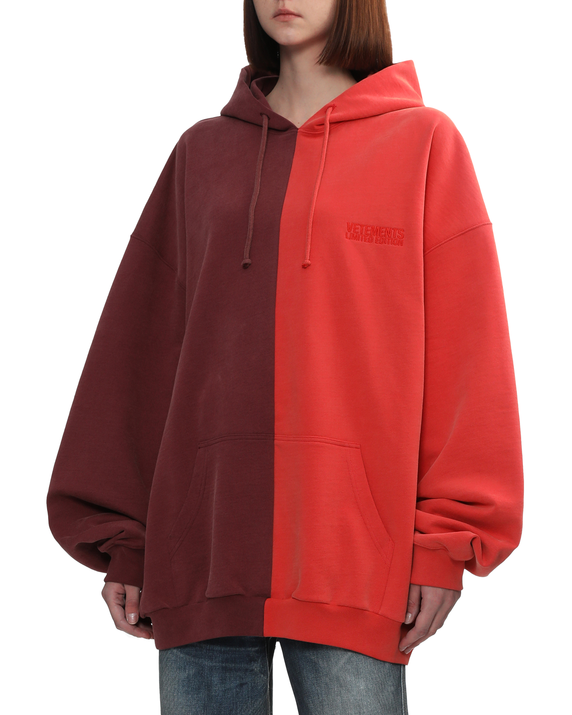 Sudadera con capucha y logotipo bicolor de VETEMENTS