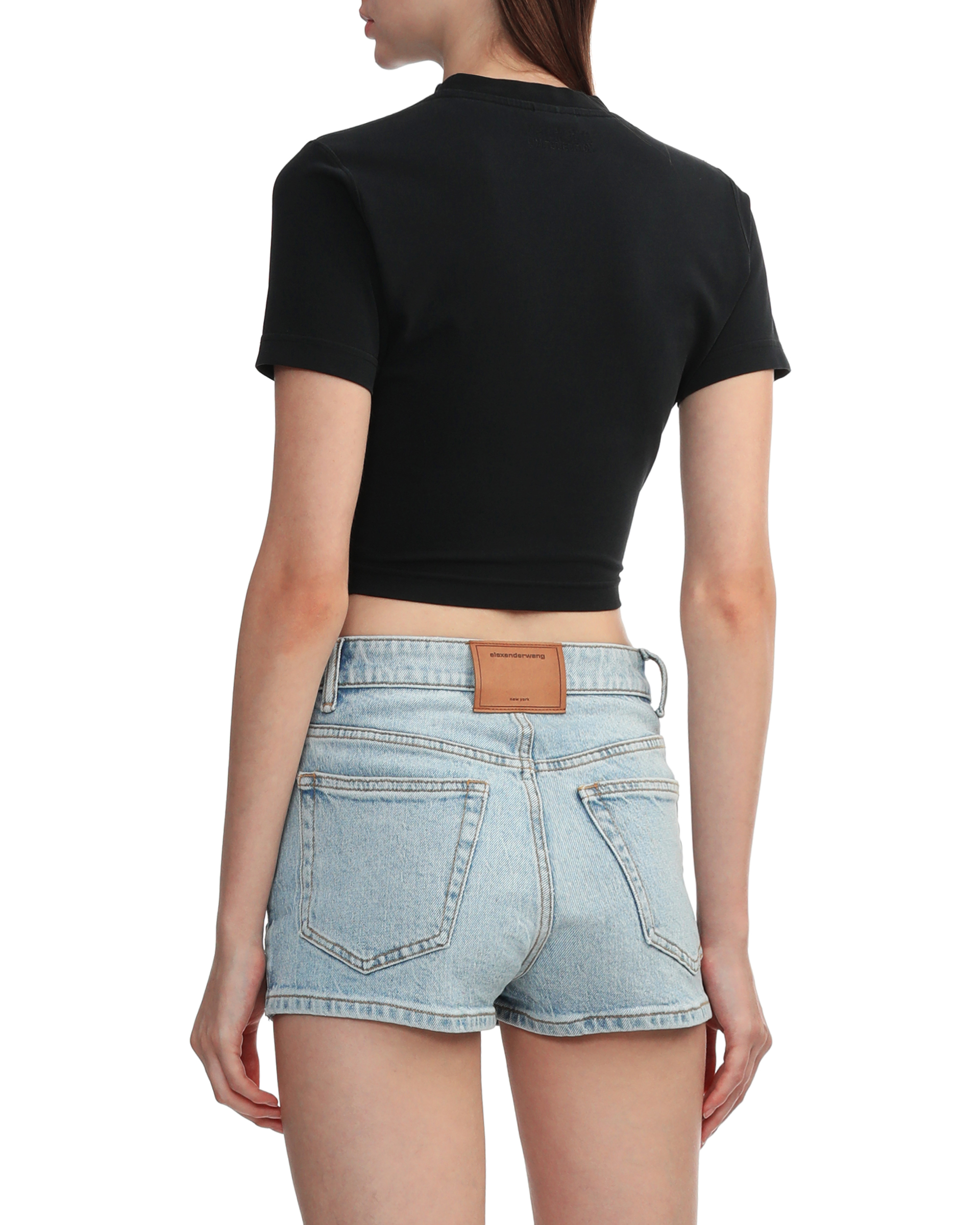 Camiseta corta con logotipo de VETEMENTS