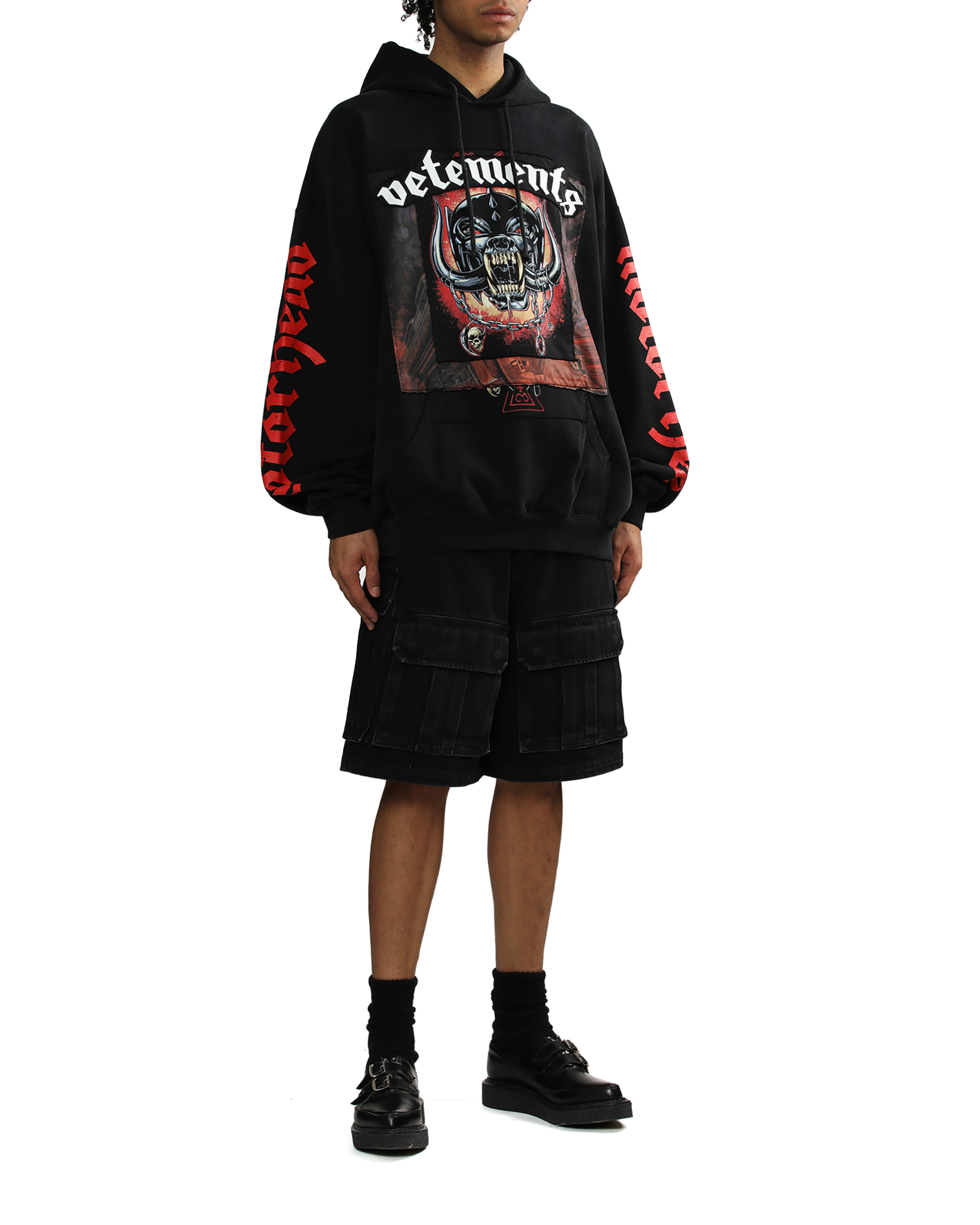 VETEMENTS Shorts vaqueros cargo multibolsillos