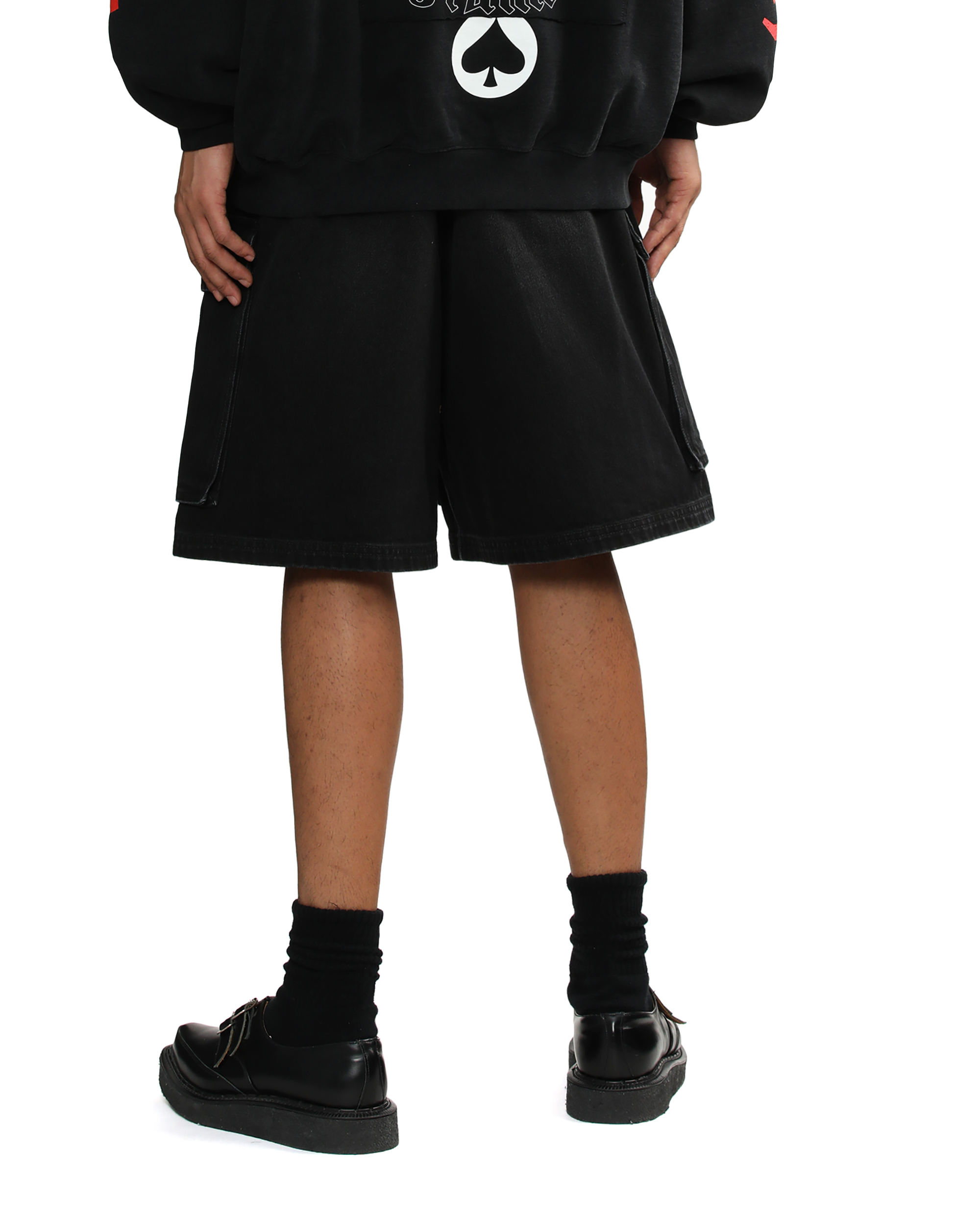 VETEMENTS Shorts vaqueros cargo multibolsillos