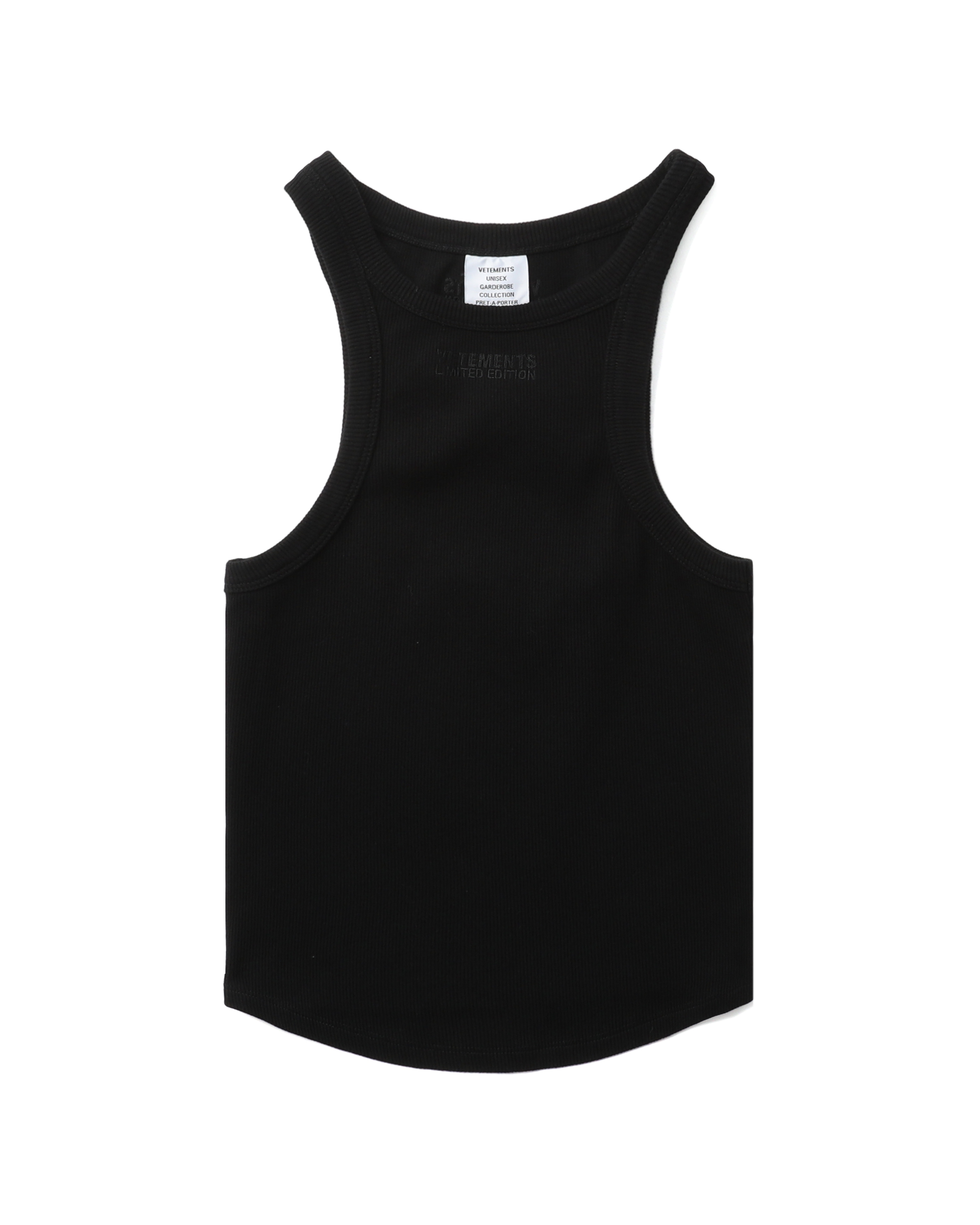 Camiseta de tirantes de carreras VETEMENTS