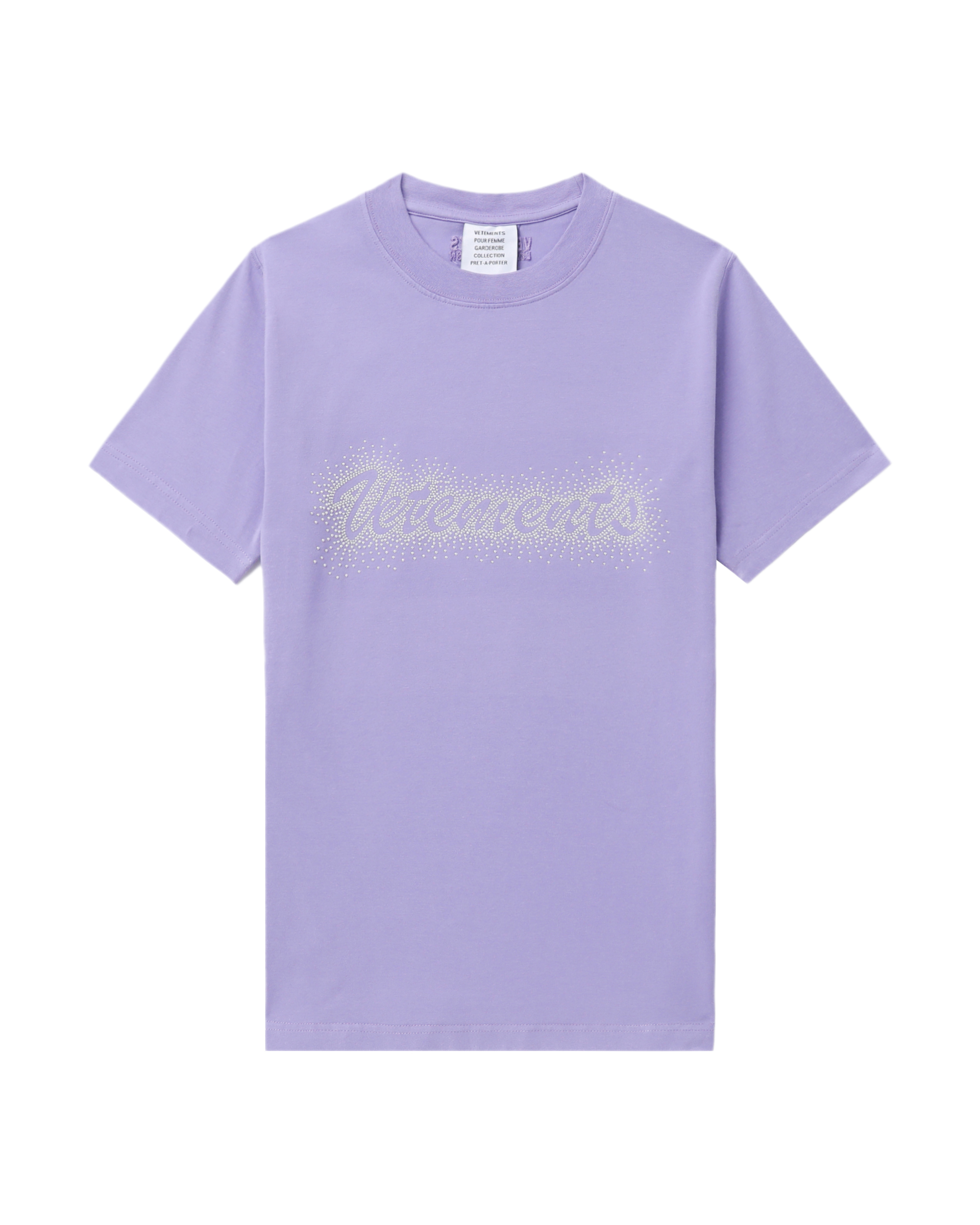 Camiseta ajustada con logo brillante de VETEMENTS